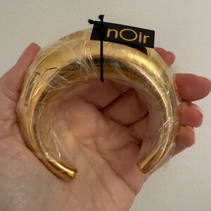 nOir Jewelry Margaux Hollow Cuff Bracelet Goldtone